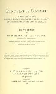 Tapa de Principles of contract: a treatise on the general principles concerning the validity of agreements in the law of England