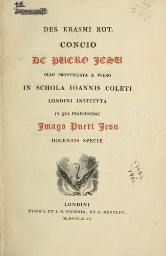 Tapa de Concio de puero Jesu
