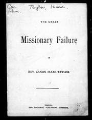 Tapa de The great missionary failure