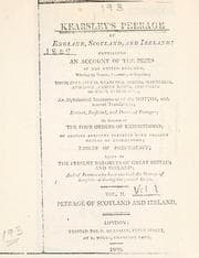 Tapa de Complete peerage of England, Scotland and Ireland