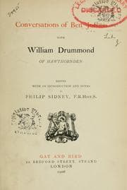 Tapa de Conversations of Ben Jonson with William Drummond of Hawthornden