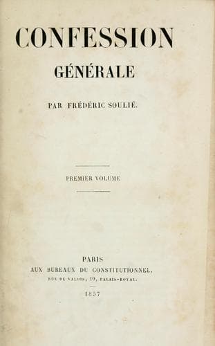 Tapa de Confession générale
