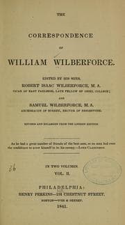 Tapa de The correspondence of William Wilberforce