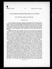 Tapa de On some relations of geological work in Canada and the Old World