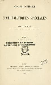 Tapa de Cours complet de mathématiques spéciales