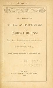 Tapa de The complete poetical and prose works of Robert Burns