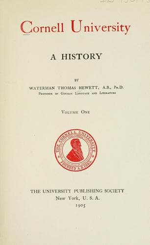 Tapa de Cornell University, a history