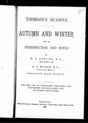 Tapa de Thomson's Seasons, Autumn and Winter