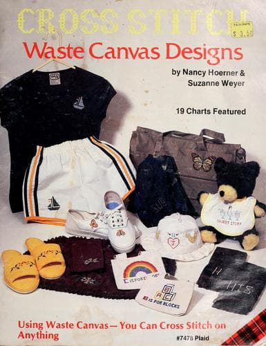 Tapa de Cross stitch waste canvas designs