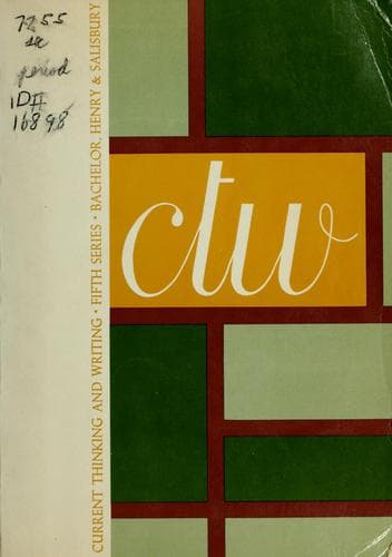 Tapa de Current thinking and writing, fifth series