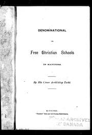 Tapa de Denominational or free Christian schools in Manitoba