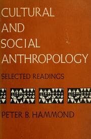 Tapa de Cultural and social anthropology