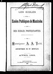 Tapa de Les écoles dites écoles publiques de Manitoba sont des écoles protestantes