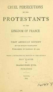 Tapa de Cruel persecutions of the Protestants in the kingdom of France