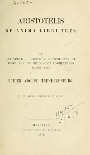 Tapa de De anima