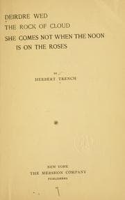 Tapa de Deirdre wed, The rock of cloud, She comes not when the noon is on the roses
