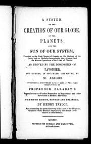 Tapa de A system of the creation of our globe, of the planets, and the sun of our system