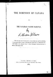 Tapa de The Dominion of Canada and the Canadian Pacific Railway
