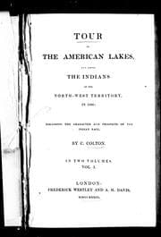 Tapa de Tour of the American lakes and among the Indians of North-West Territory, in 1830