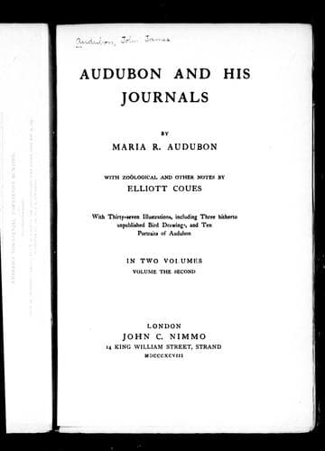 Tapa de Audubon and his journals