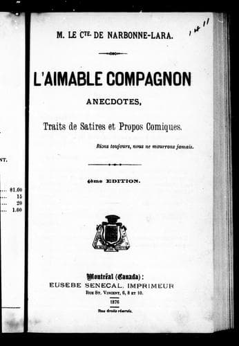 Tapa de L'aimable compagnon