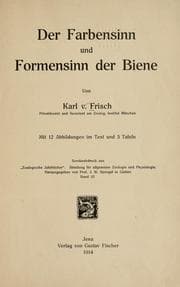 Tapa de Der farbensinn und Formensinn der Biene