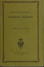 Tapa de Daniel Casper von Lohenstein's historical tragedies