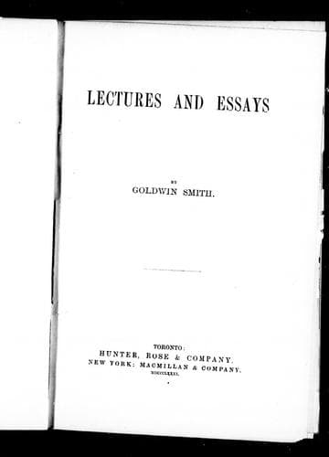 Tapa de Lectures and essays