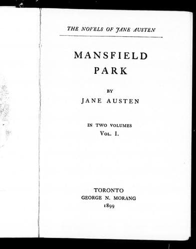 Tapa de Mansfield Park