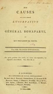 Tapa de Des causes qui ont amené l'usurpation du Géneral Bonaparte