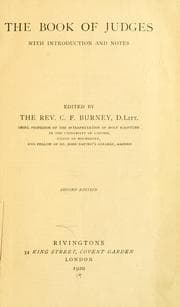 Tapa de The book of Judges with introduction and notes