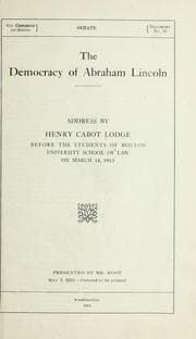 Tapa de The democracy of Abraham Lincoln
