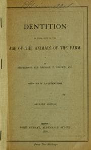 Tapa de Dentition as indicative of the age of the animals of the farm