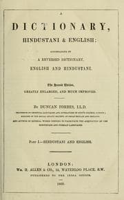 Tapa de A dictionary, Hindustani and English