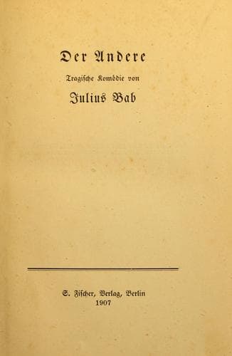 Tapa de Der Andere