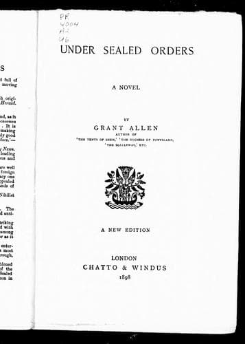 Tapa de Under sealed orders