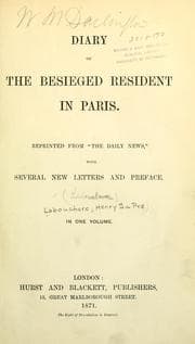 Tapa de Diary of the besieged resident in Paris