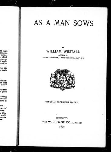 Tapa de As a man sows