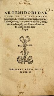 Tapa de De somniorum interpretatione, libri quinq, iam primum à Iano Cornario medico physico Francofordensi