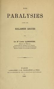 Tapa de Des paralysies dans les maladies aigues