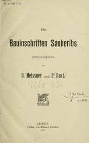 Tapa de Die Bauinschriften Sanheribs