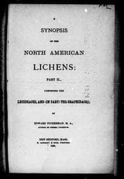 Tapa de A synopsis of North American lichens
