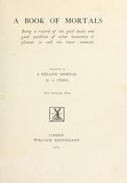 Tapa de A book of mortals