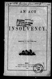 Tapa de An Act respecting insolvency