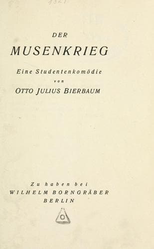 Tapa de Der Musenkrieg
