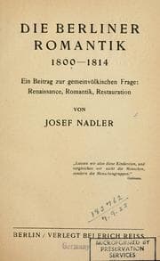 Tapa de Die Berliner romantik, 1800-1814
