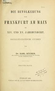 Tapa de Die Bevölkerung von Frankfurt am Main im XIV. und XV. Jahrhundert