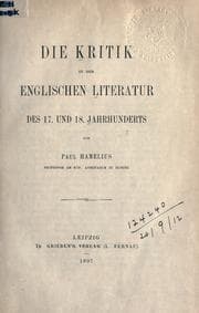 Tapa de Die Kritik in der englischen Literatur des 17. und 18. Jahrhunderts
