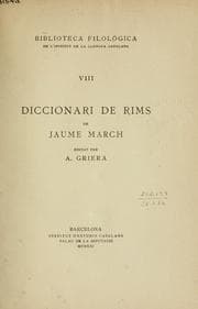 Tapa de Diccionari de rims