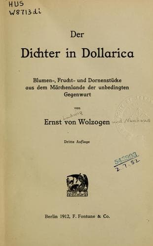Tapa de Der Dichter in Dollarica